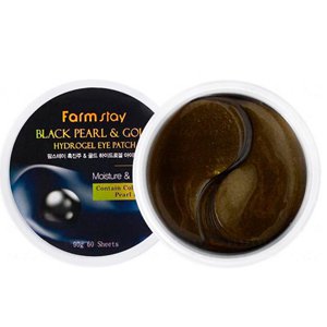 ������������ ����� ������� ������ � ������ FarmStay Black Pearl & Gold Hydrogel Eye Patch