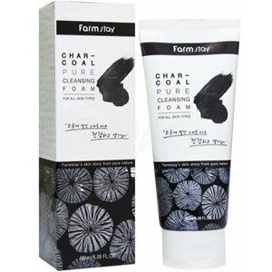 ��������� ����� � ��������� ����� FarmStay Charcoal Pure Cleansing Foam