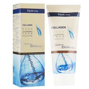����� ��������� � ���������� FarmStay Collagen Pure Cleansing Foam