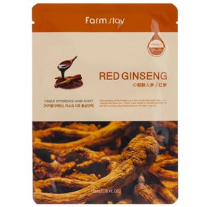 �������� ����� � ���������� ����� �������� �������� FarmStay Visible Difference Mask Sheet Red Ginseng