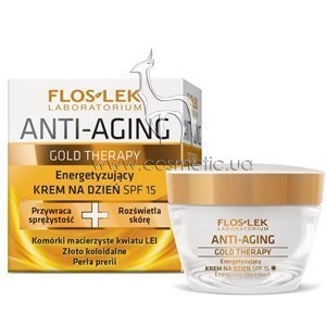 ������������� ������� ���� � ���������� ������� ��� �������� ���� 40+ Floslek Anti-Aging Gold & Energy Energizing Day Cream SPF 15