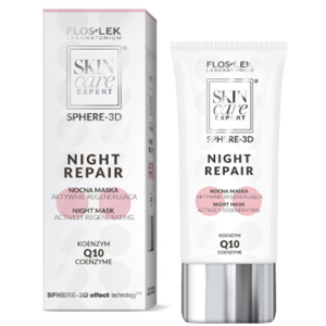 ������ ����������������� ����� ��� ���� � ��������� Q10 Floslek Skin Care Expert Sphere 3D Night Repair Mask