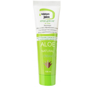 Крем для ног с соком Алоэ и молочной кислотой Green Pharm Cosmetic Salutare Juice Aloe Natural Cream