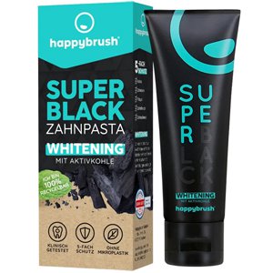������ ������������ ������ ����� Happybrush Super Black Zahnpasta Whitening