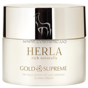 �������-���� ������ ������ ��� ���� Herla Gold Supreme 24K Gold Super Lift Anti-Wrinkle Global Cream
