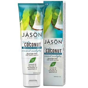 ������ ����� ������������ � ������� ������ � ��������� Jason Simply Coconut Refreshing Toothpaste Coconut & Eucalyptus