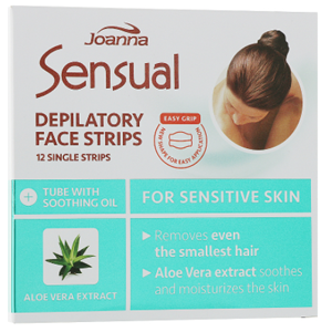�������� ������� ��� ���� � ���� ���� ��� �������������� ���� Joanna Sensual Depilatory Face Strips Aloe Vera