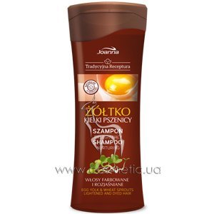 ������� ��� ���������� ����� � ������ ������� � �������� Joanna Traditional Recipes Shampoo Egg Yolk & Wheat germ