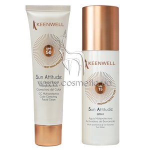 ����� ��� ������ Keenwell Crema CC Facial SPF 50 & Agua Solar SPF 15