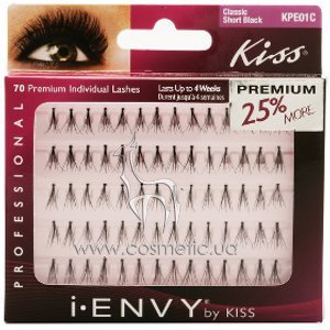 ��������� ����� �������� (������) �������� Kiss I Envy 70 Premium Individual Lashes KPE01C