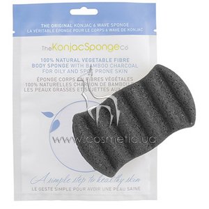 ����� ��� ���� � ��������� ����� (13,5 ��) Konjac Sponge Big Wave Body Bamboo Charcoal