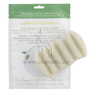 ����� ��� ���� � ������� ������ (13,5 ��) Konjac Sponge Big Wave Body Green Clay