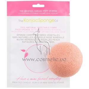 ����� ��� �������� ���� � ������� ������ Konjac Sponge Facial Puff Pink Clay