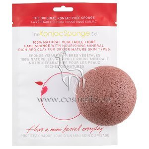 ����� ��� �������� ���� � ������� ������ Konjac Sponge Facial Puff Red Clay