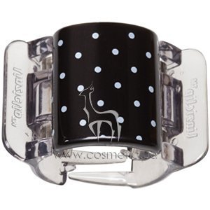 �������-���� Linziclip Midi Translucent Black With Polka Dot