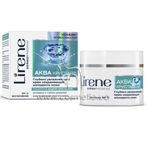 ������� ����������� ���� ����������� ��������� ���� ����� �������� Lirene Aqua Cristal Intensively Moisturising Cream SPF 10