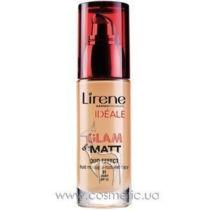 ���������� ��������� ����-����� � �������� ������ ���� Lirene Ideale Glam & Matt Fluid SPF 15