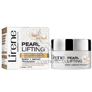 Дневной крем-сыворотка для лица с эффектом лифтинга Lirene Pearl & Lifting 45+ Day Cream+Serum SPF 15