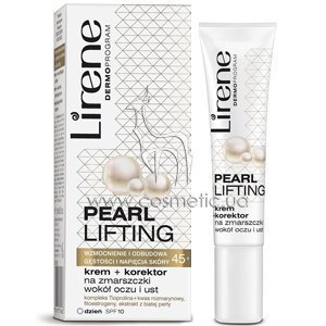 ����-��������� �� ������ ������ ���� � ��� Lirene Pearl & Lifting 45+ Eye and Lip Cream-Corrector SPF 10