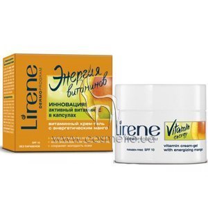 ����-���� � ����������� ��������� ��� ���� � ���� �������� ��������� Lirene Vitamin Energy Vitamin Cream-Gel with Energizing Mango SPF 10