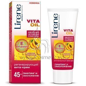 �������������� ����-���� �������� � ���������� Lirene VitaOil Dual Active Complex 45+ Regenerating Vita-Cream