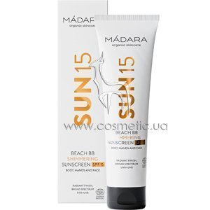 �������������� ���� ��� ���� Madara Cosmetics Sun15 Beach BB Shimmering Sunscreen SPF15