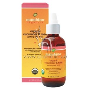 ����� ��� ���� � ����������� �������� �� ������ ������������� ������ � ���� Mambino Organics Toner with Lifting Effect from Organic Cucumber and Roses