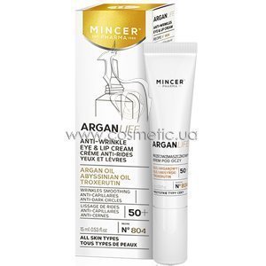�������������� ���� ��� ����� � ������ ��� Mincer Pharma Argan Life Anti-Wrinkle Eye & Lip Cream �804