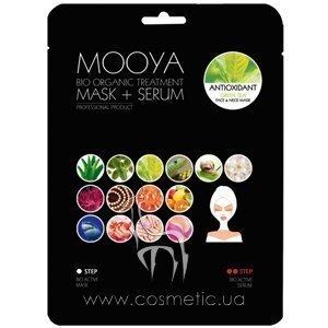 ��������������� ����� + ���������  ��� ���� � ������� ���� MOOYA Bio Organic Treatment Antioxidant Green Tea Face Mask + Serum