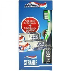 ����� ������ ���� + ����� Odol-Med 3 Toothpaste 2x75ml Samt Weiss + Dr.Best