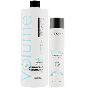 Кондиционер с кератином для объема волос Organic Keragen Volume Sulfate Free Volumizing Conditioner