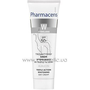 ����������� ����������� ���� �������� �������� Pharmaceris W Albucin Triple Action Skin Lightening Cream SPF 50+