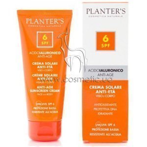 ���� ��� ���� � ���� �������� �� ������ � ������������ �������� Planter's Hyaluronic Acid Face & Body Cream Sun Care SPF 6