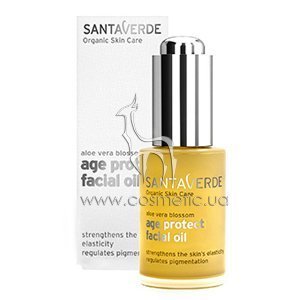 �������������� ����� ��� ���� �� ������ ���� ���� Santa Verde Aloe Vera Blossom Age Protect Facial Oil