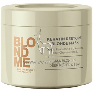 ����� ��� ������������ �������������� ����� Schwarzkopf BlondMe Keratin Restore Blonde Mask