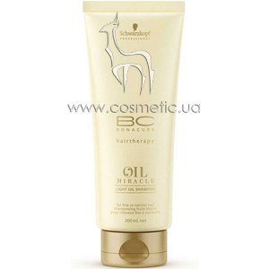 ������� ��� ������ � ���������� ����� � ������ ������ Schwarzkopf Professional BC Bonacure Oil Miracle Light Oil Shampoo