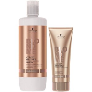 ������� ������� ������������ �������������� ��� ���� �������� ����� Schwarzkopf Professional Blondme Keratin Restore Bonding Shampoo
