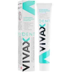 ������ ����� ������������� �������������� ��������� � ��������� ���������� � ����������� Vivax Dent Green Toothpaste