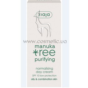 ������� ������������� ���� ��� ���� ������� ������ Ziaja Manuka Tree Purifying Normalising Day Cream SPF 10